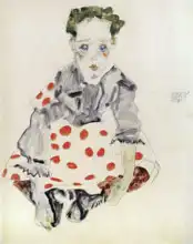 Schiele, Egon: Girl in the purified dress