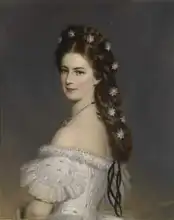 Winterhalter, X. Franz: Empress Elisabeth of Bavaria (Sissi) diamond asterisks