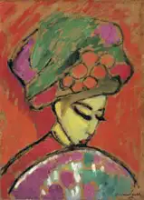 Jawlensky, von Alexej: Young girl with a floral hat