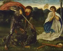 Burne-Jones, Edward: Sv. Jiří zabíjí draka