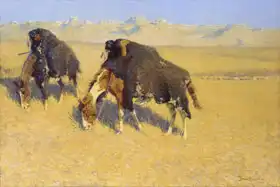 Remington, Frederic S.: Indiáni hrající bizony