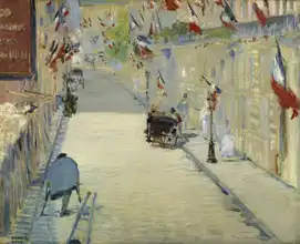 Manet, Edouard: Ulice Mosnier s vlajkami