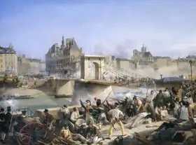 Bourgeois, Amédée: Útok na Hotel de Ville a bitva na Pont Arcole, 28. července 1830
