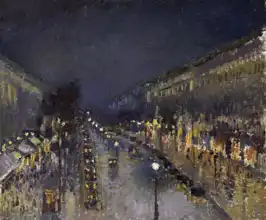 Pissarro, Camille: Bulvár Montmartre v noci
