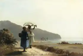 Pissarro, Camille: Dvě ženy v rozhovoru na mořském břehu, St. Thomas