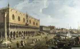 Canaletto, Giovanni: Dóžecí palác a Riva degli Schiavoni