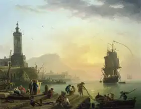 Vernet, Claude Joseph: Calm seas and the Mediterranean port