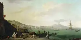 Vernet, Claude Joseph: Pohled na Neapol a Vesuv