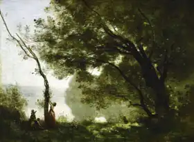 Corot, J. B. Camille: Pozdrav z Mortefontaine