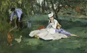 Manet, Edouard: Monetova rodina v zahradě v Argenteuil