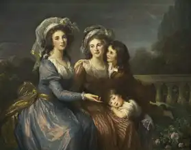 Vigée-Lebrun, Louise: Markýza de Pezay a Markýza de Rouge se svými syny Alexem a Adrienem