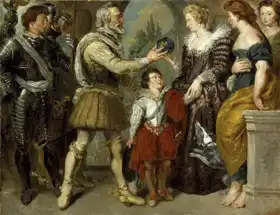 Delacroix, Eugene: Jidnřich IV. uděluje regenství Marii Medicejské