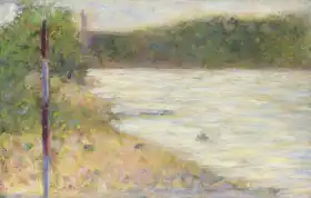Seurat, Georges: Břeh řeka, Seine v Asnieres