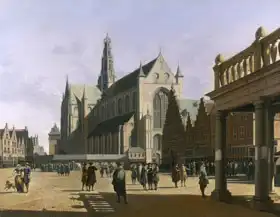 Berckheyde, Gerrit: Market and Grote Kerk in Haarlem