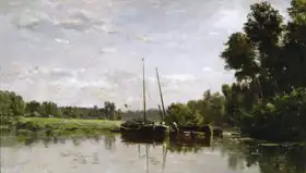 Daubigny, Charles-Francois: Lodě na Oise