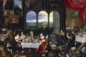 Brueghel, Jan, the elder: Taste, hearing and touch