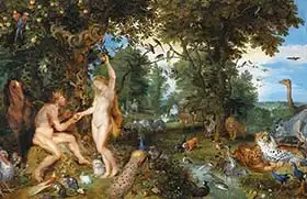 Brueghel, Jan (st.): Rajská zahrady a pád člověka