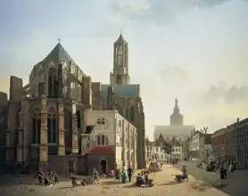 Verheyen, Jan Hendrik: Pohled na katedrálu v Utrecht