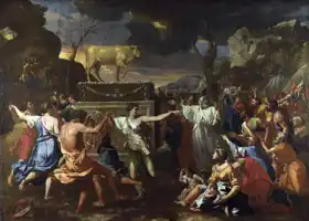 Poussin, Nicolas: Uctívání zlatého telete