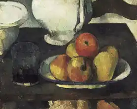 Cézanne, Paul: Zátiší s jablky a sklenkou vína
