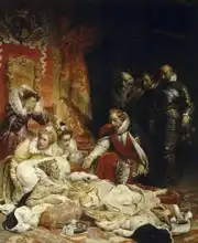 Delaroche, Paul: Smrt Elizabeth I., královny Anglie