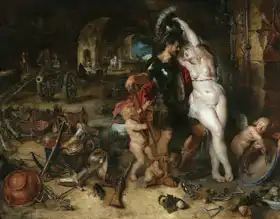Rubens, Peter Paul: Returning from the war - Mars disarmed by Venus