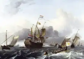 Neznámý: Loď Eendracht a flotila nizozemského válečného loďstva