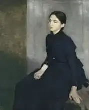 Hammershøi, Vilhelm: Portrét umělcovy sestry Anny Hammershøi