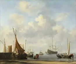 Velde, Willem van de: Vjezd do nizozemského přístavu