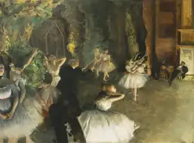 Degas, Edgar: Zkouška baletu na jevišti