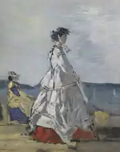 Boudin, Eugene Louis: Pricenzna Pauline Metternichová (1836–1921) na pláži