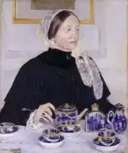 Cassatt, M. S.: Dáma u čajového stolku