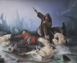 Biard, Auguste François: Boj s ledním medvědem