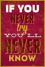 Neznámý: If you never try, you will never know