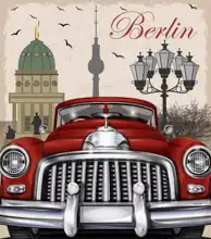 Neznámý: Berlín - retro plakát