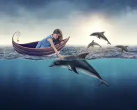 Neznámý: Holčička s delfínem
