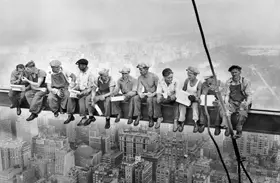 Neznámý: Dělníci na lešení (Manhattan, 1932)