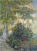 Monet, Claude: Camille Monetová v zahradě v Argenteuil