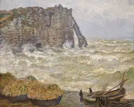 Monet, Claude: Příboj v Etretatu