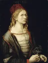 Dürer, Albrecht: Autoportrét s bodlákem
