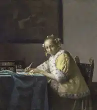 Vermeer, Jan: Dáma při psaní