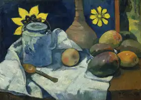 Gauguin, Paul: Zátiší s konvicí a ovocem