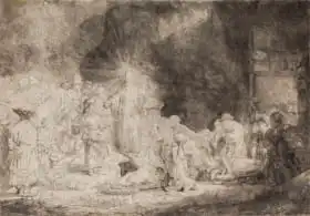 Rembrandt, van Rijn: Christ healing the sick