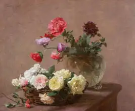 Fantin-Latour, Jean: Flowers in a crystal vase