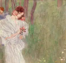 Klimt, Gustav: Girl in white