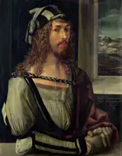 Dürer, Albrecht: Studie pro autoportrét s rukavicemi
