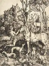 Dürer, Albrecht: Sv. Eustach (sv. Hubert)
