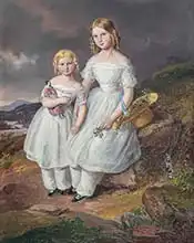 Mánes, Josef: Portrét Marie Františky Romany a Marie Františky Serafíny Kolowrat-Krakowských