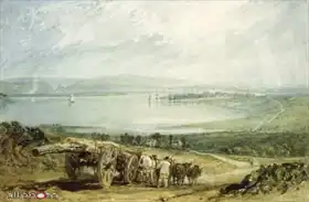 Turner, William: Pole Dorset z Corfe Castle v dáli