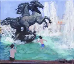 Macara, Andre: Horse sculptures, Manezhnaya Square, Moscow